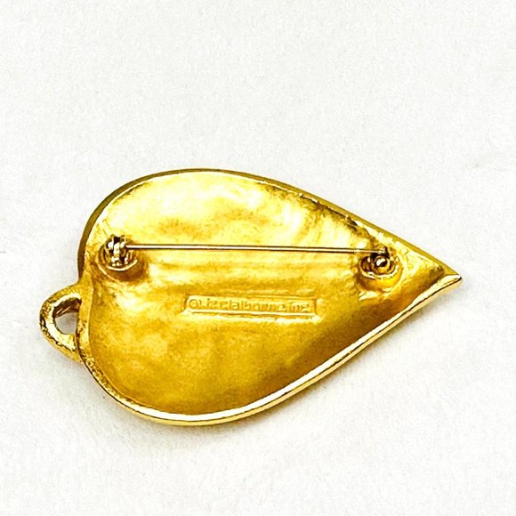 Vintage Liz Claiborne Stylized Leaf Brooch/Pin - Picture 6 of 7